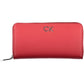 Elegant Red Polyurethane Wallet with Coin Purse