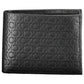 Sleek Black Leather Dual-Compartment Wallet