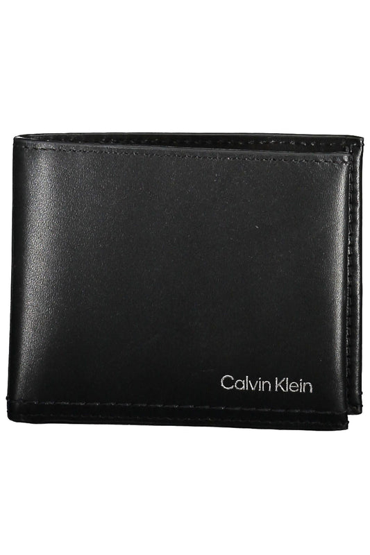 Elegant Black Leather RFID-Blocking Wallet