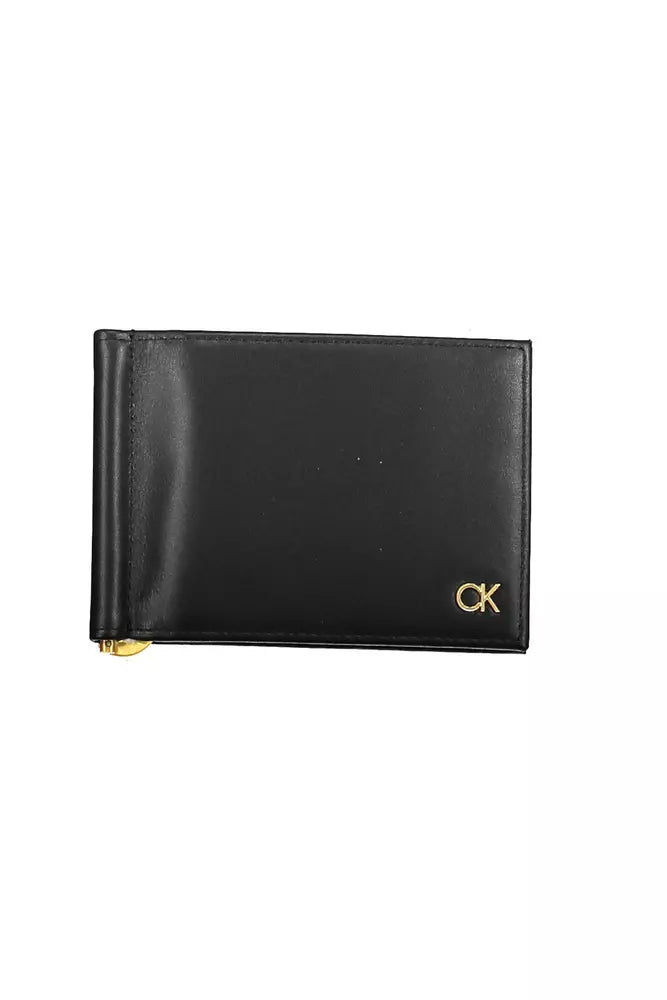 Sleek Black Leather RFID-Blocking Wallet