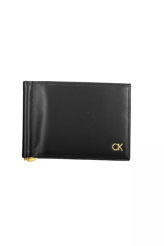 Sleek Black Leather RFID-Blocking Wallet