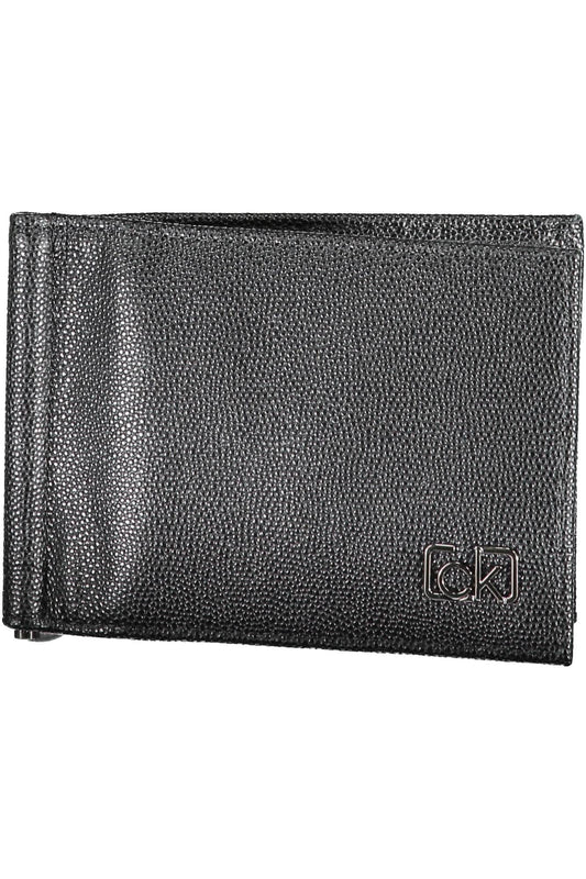 Sleek Black Polyurethane Wallet for Men