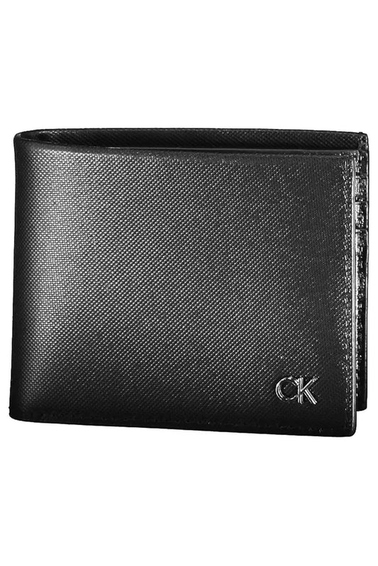 Sleek Black Leather RFID-Blocking Wallet