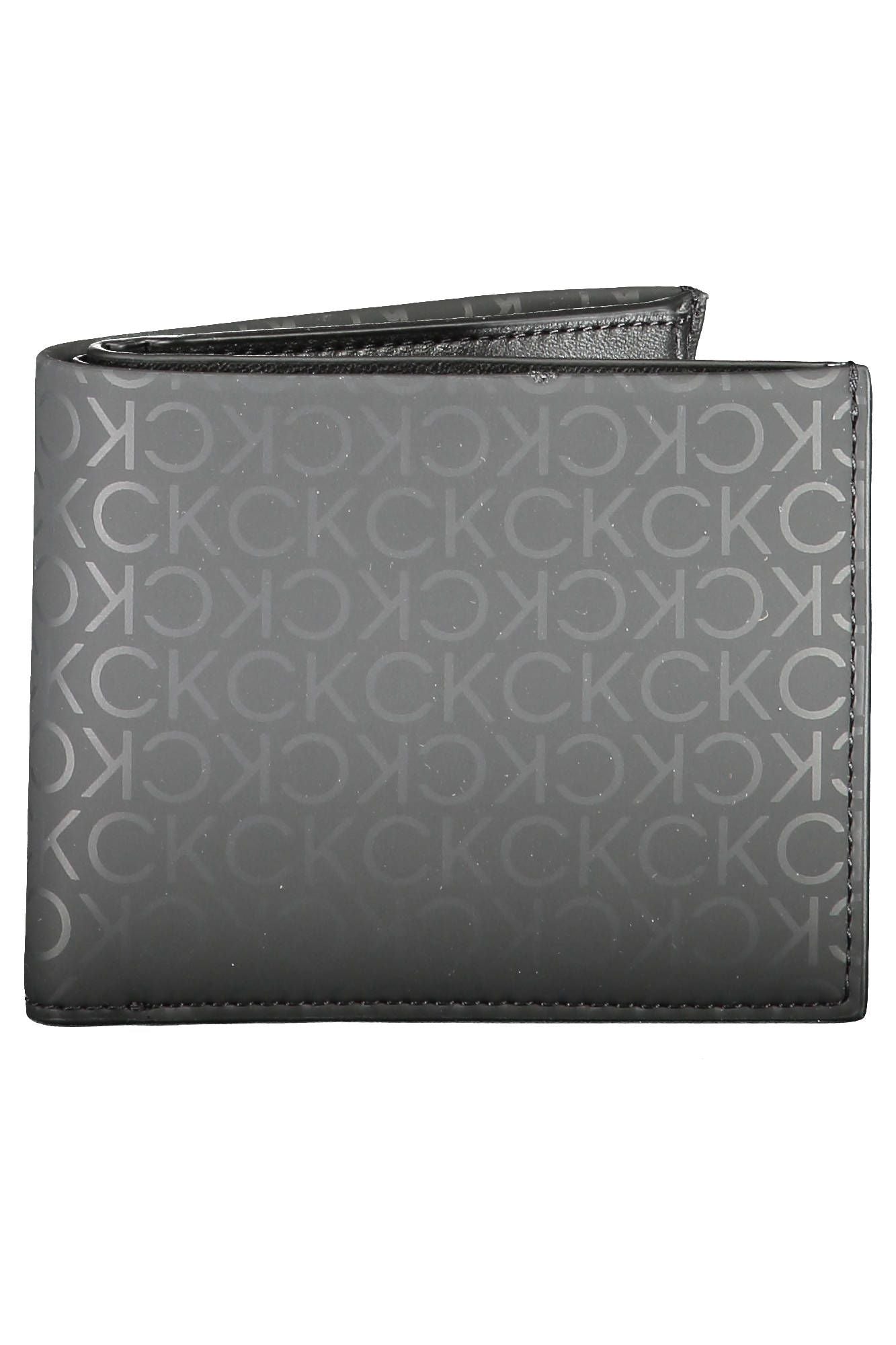 Sleek Black Polyurethane Wallet with RFID Block