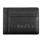 Sleek Black Polyurethane Card Holder
