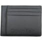Sleek Black Polyester Card Holder with Zip Coin Pocket