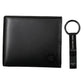 Sleek Leather Wallet and Keychain Duo