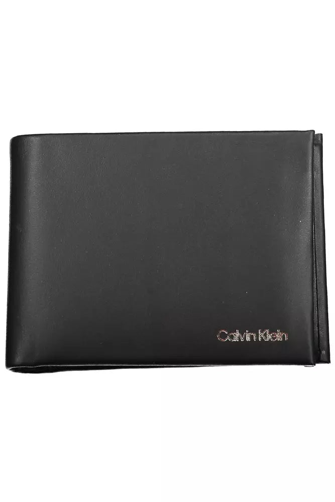 Elegant Black Leather Wallet with RFID Blocking