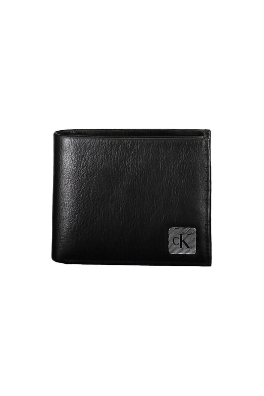 Elegant Black Leather Wallet with RFID Blocker