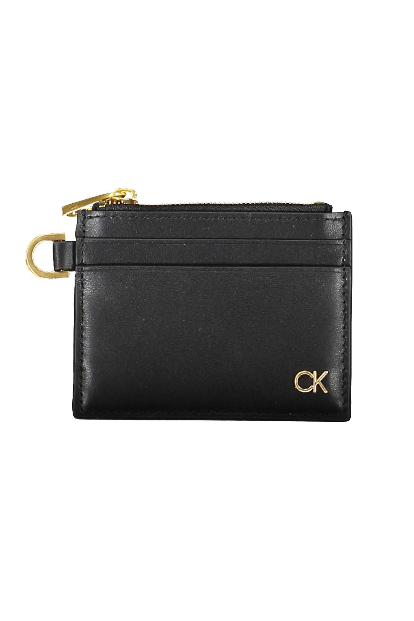 Sleek Leather Card Holder with Contrast Details