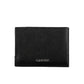 Sleek Black Leather Card Holder with Logo