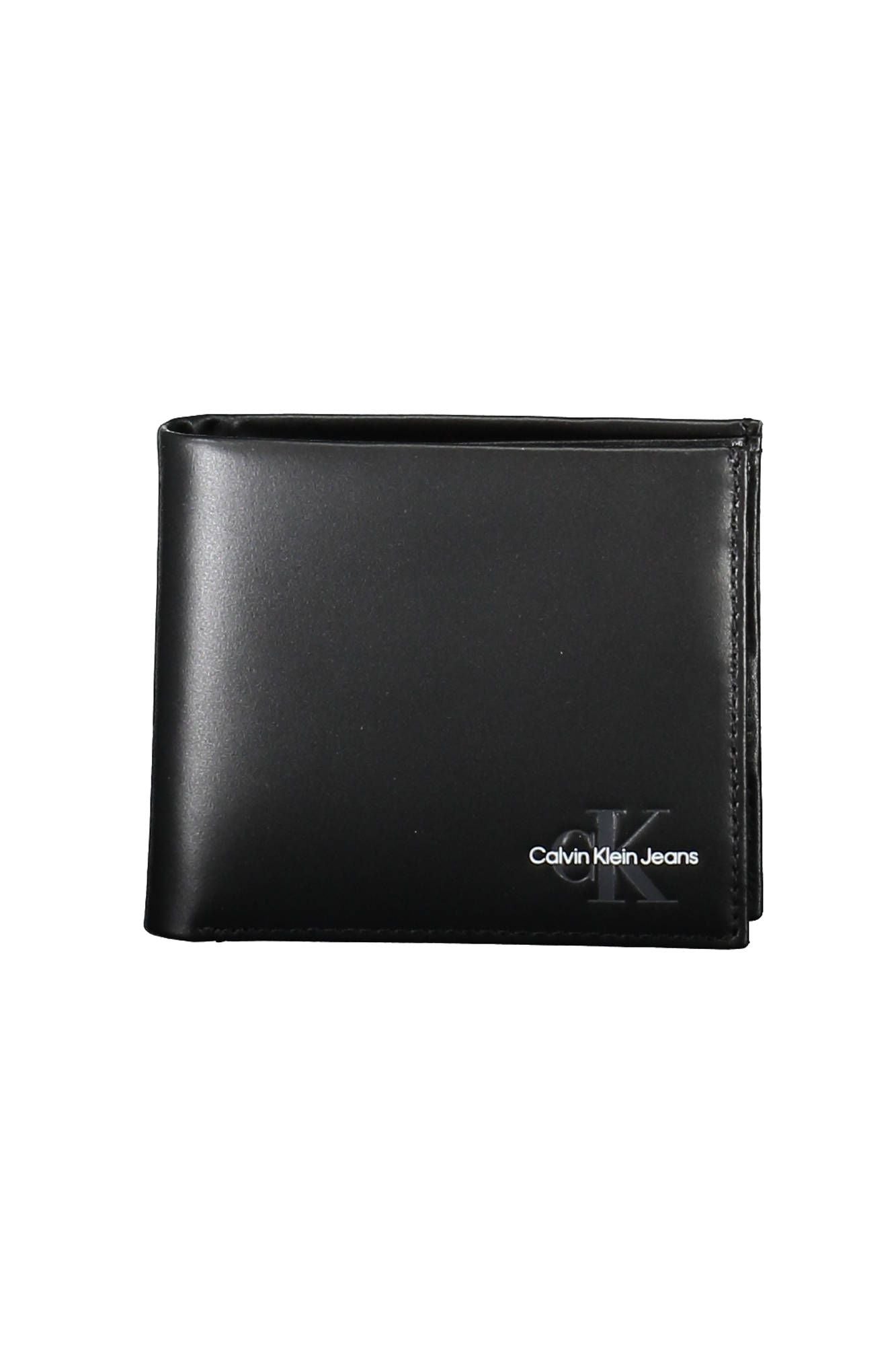 Sophisticated Leather Wallet with Printed Logo