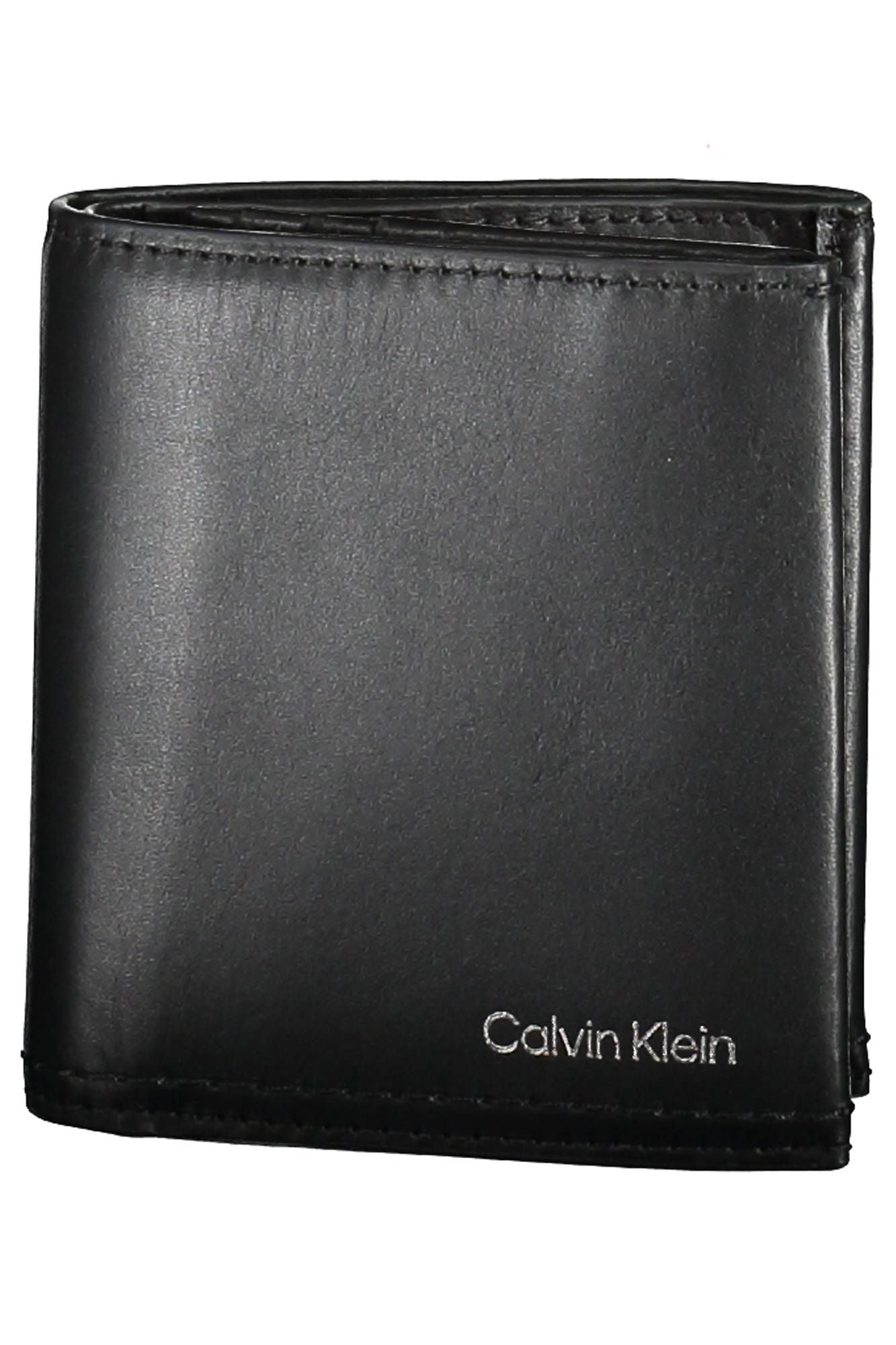 Sleek Black Leather Wallet with RFID Blocker