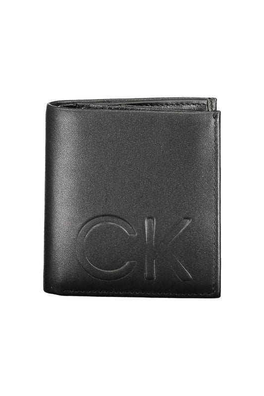 Sleek Black Leather Wallet with RFID Block