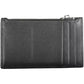 Sleek Black Leather Zip Card Holder