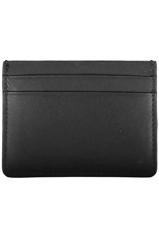 Sleek Black Leather Card Holder