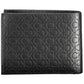 Sleek Black Leather Dual-Compartment Wallet