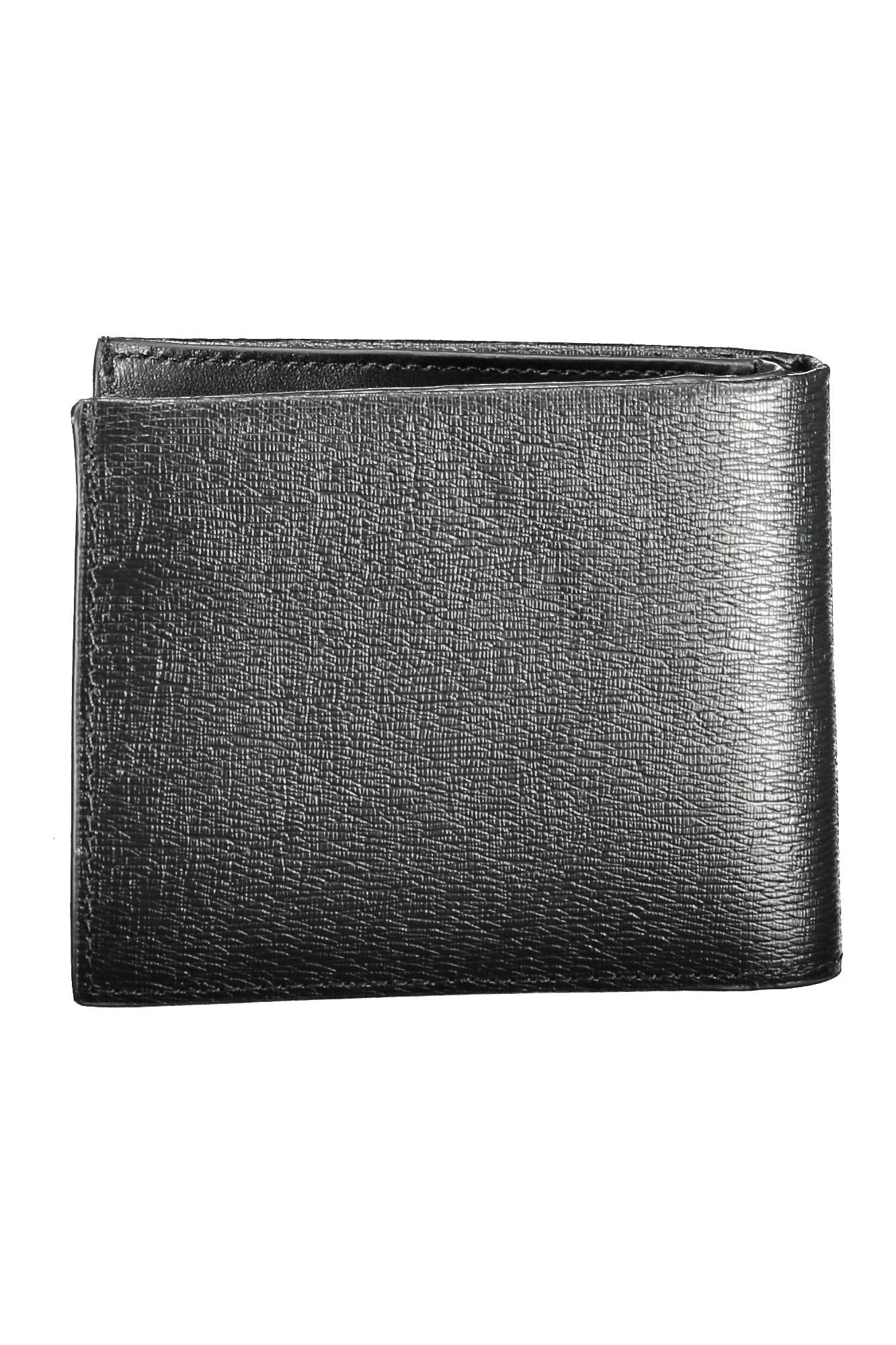 Elegant Black Leather Wallet with RFID Block