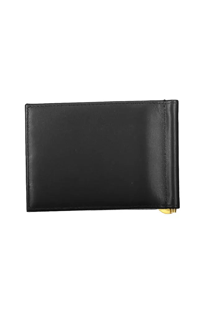 Sleek Black Leather RFID-Blocking Wallet