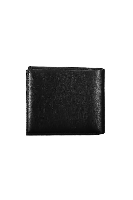 Elegant Black Leather Wallet with RFID Blocker