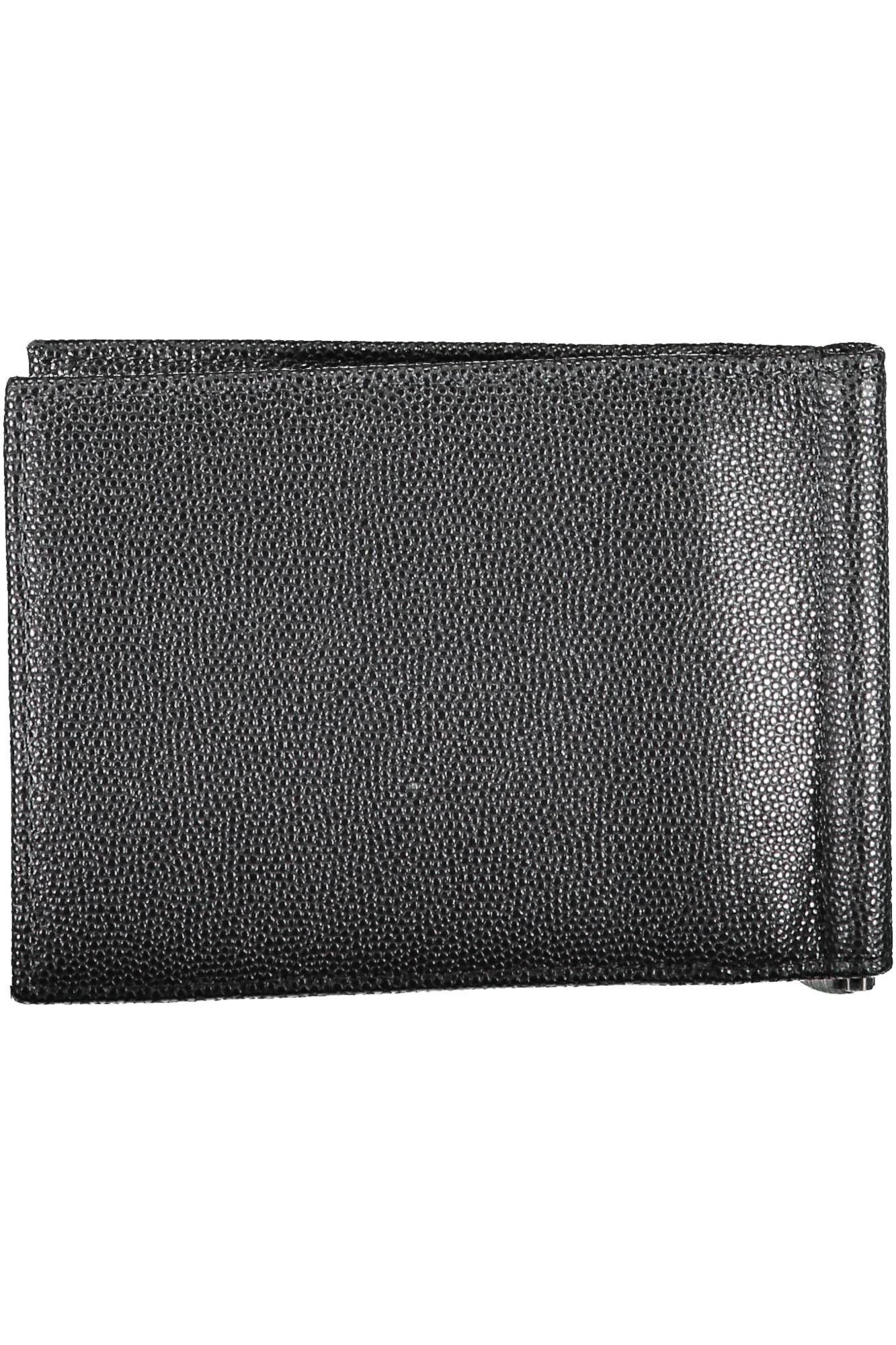 Sleek Black Polyurethane Wallet for Men