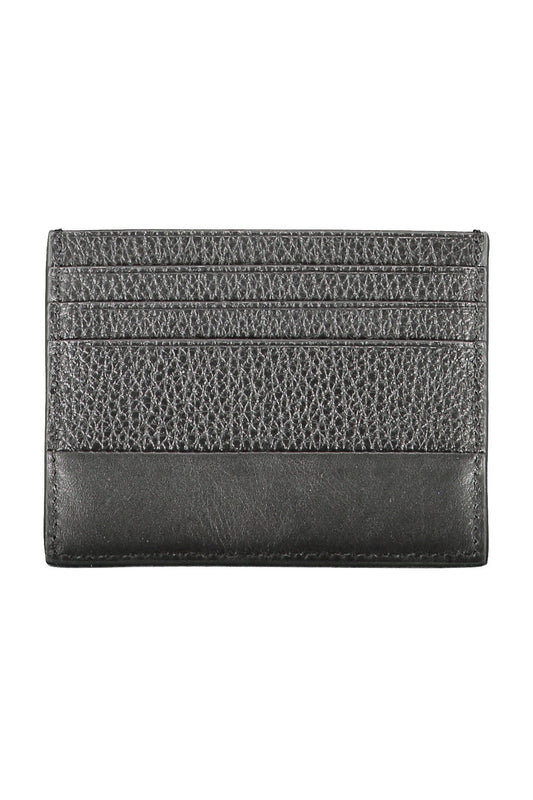 Sleek Leather Card Holder in Timeless Black