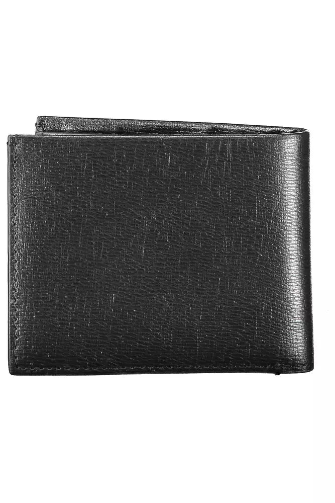 Sleek RFID-Blocking Black Leather Wallet