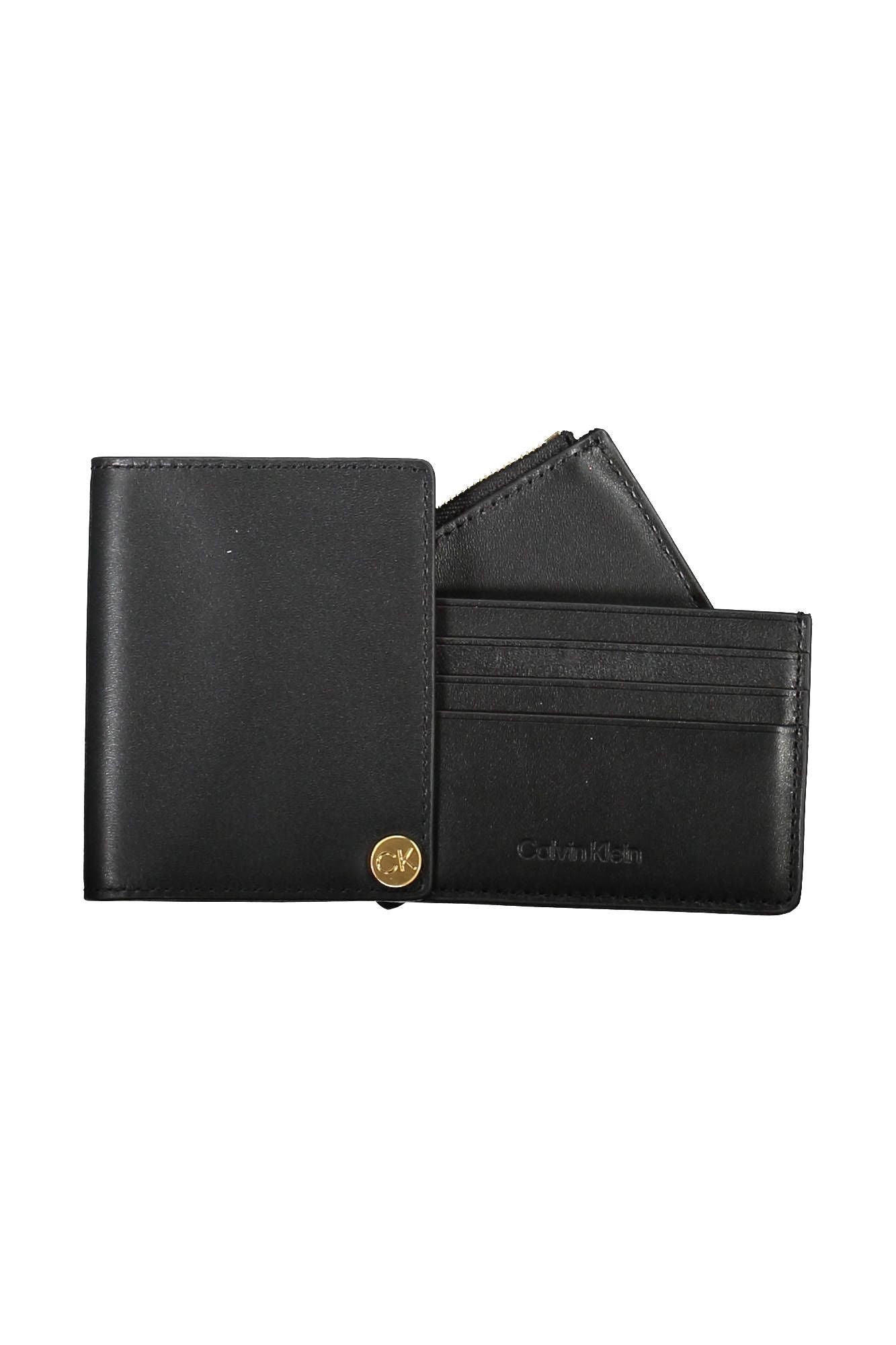 Sleek Leather Card and Coin Holder