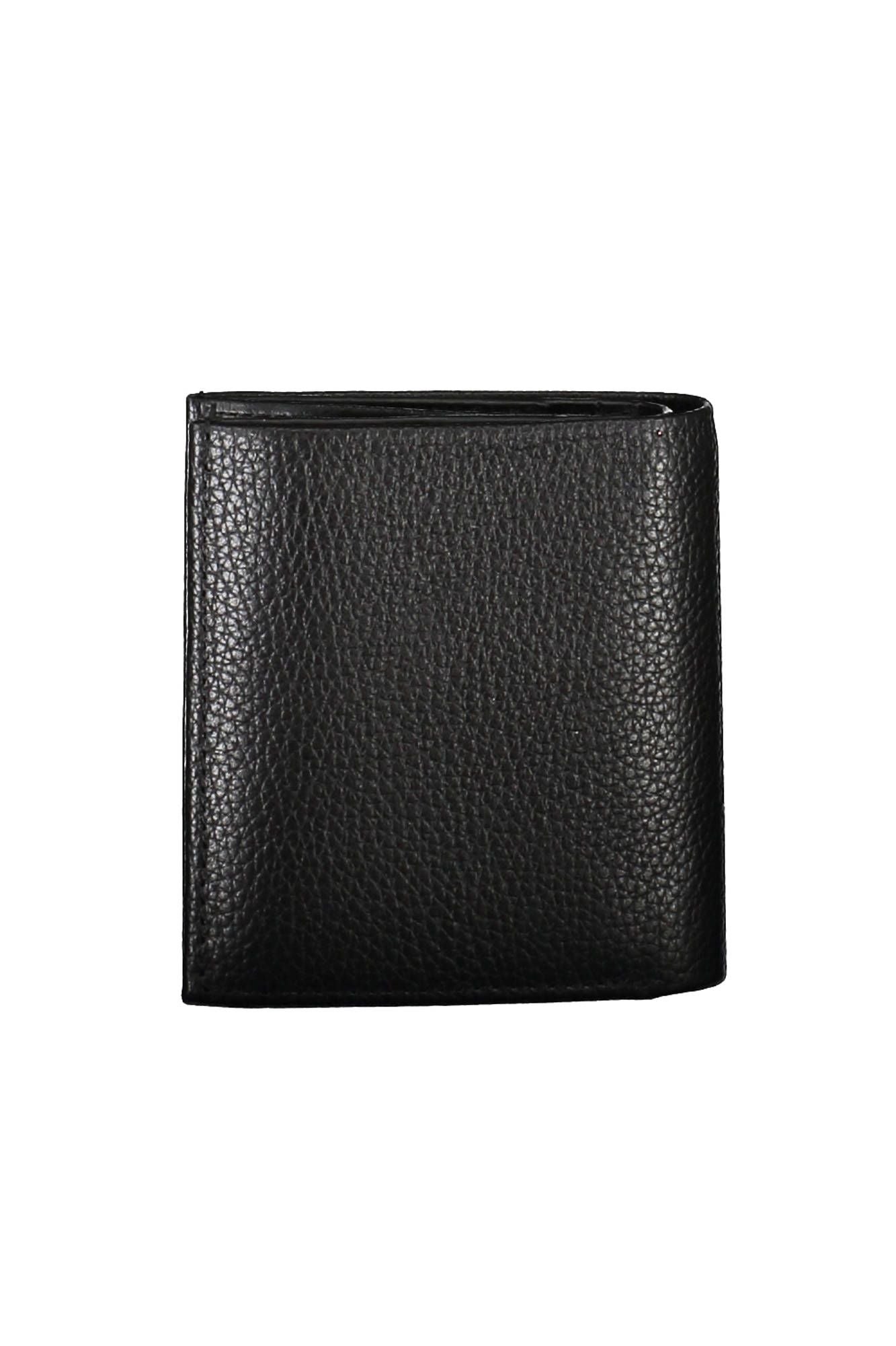 Sleek Black Leather Wallet with RFID Blocker