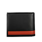 Elegant Black Leather Wallet with Contrasting Details