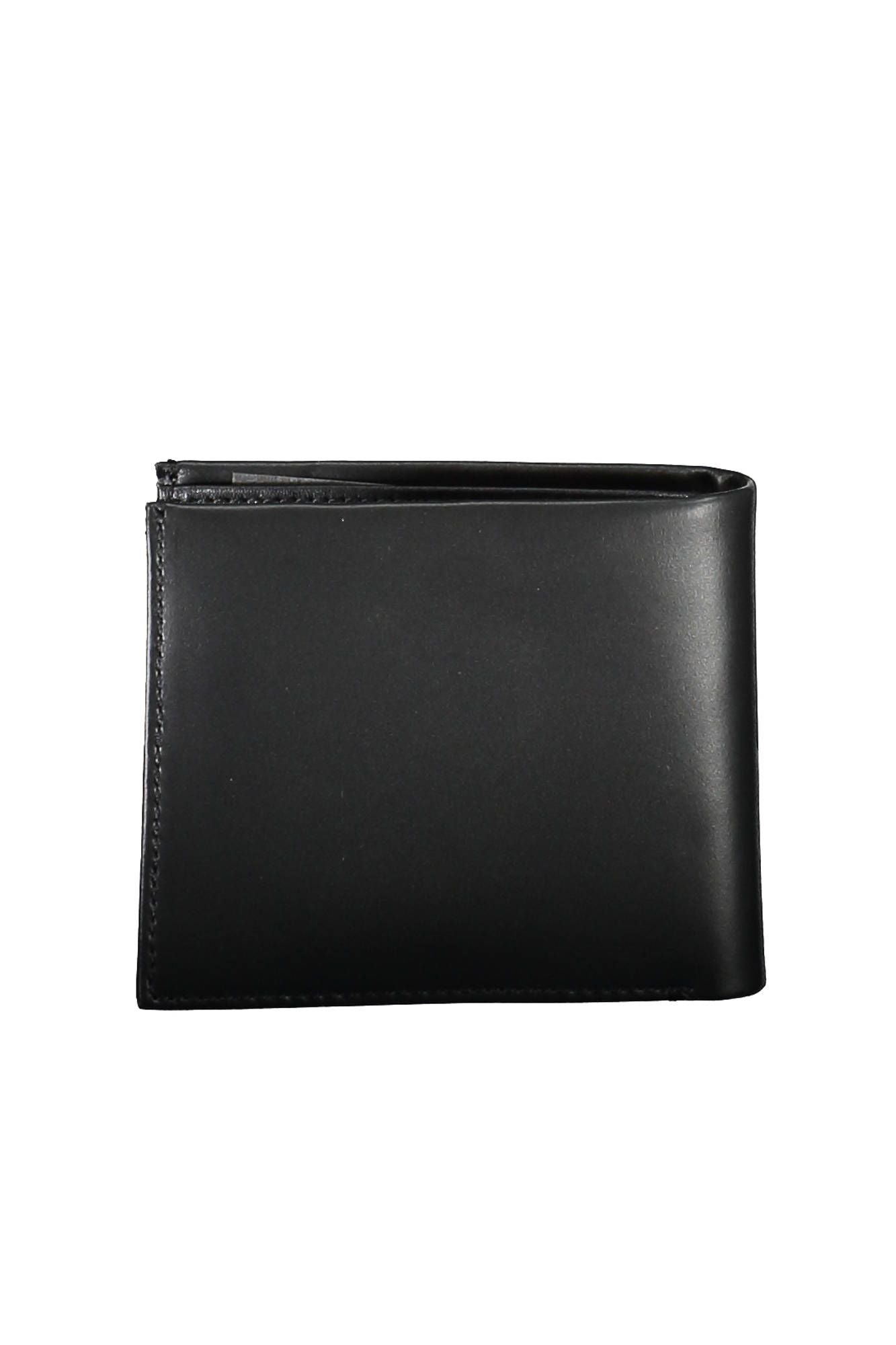 Sophisticated Leather Wallet with Printed Logo