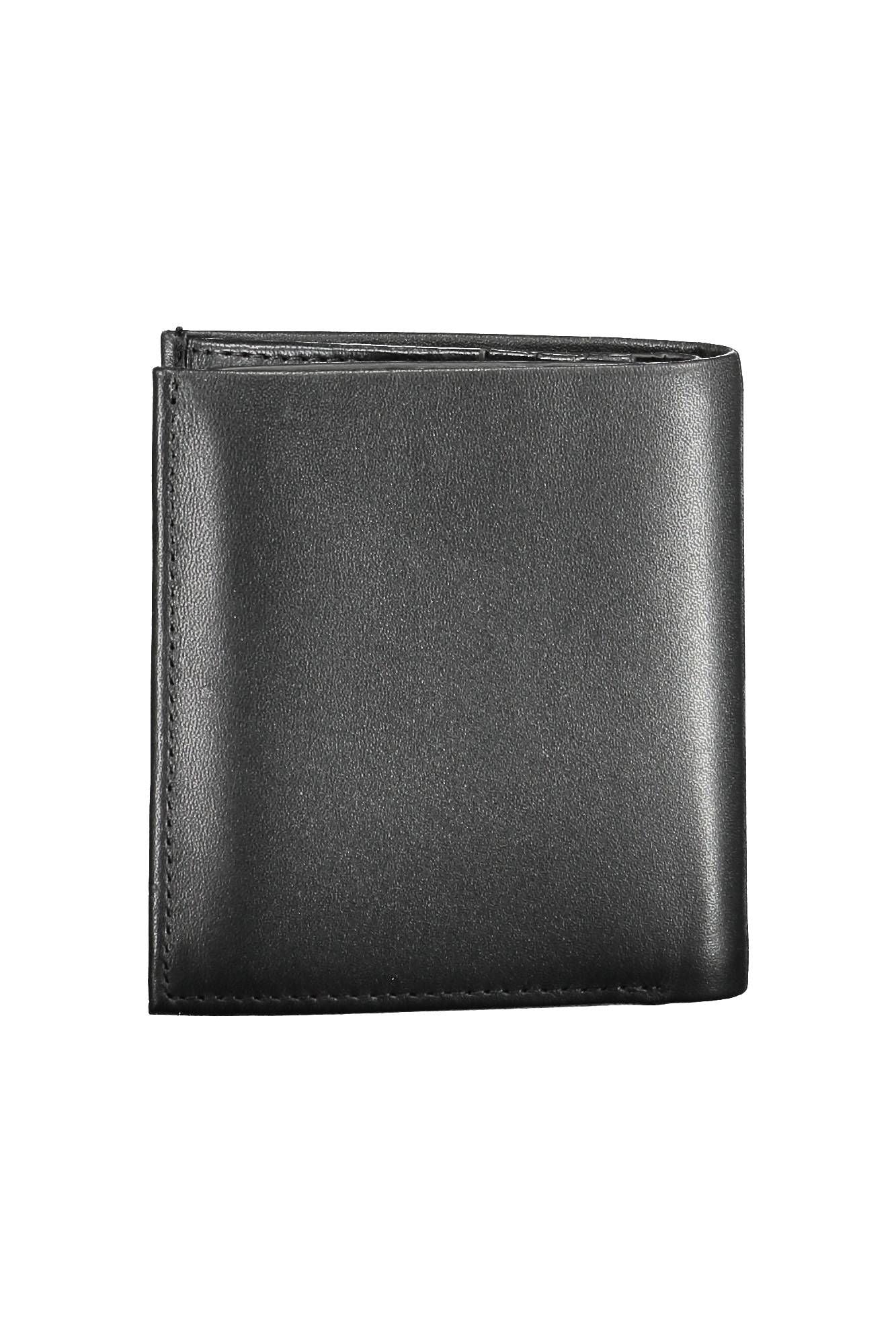 Sleek Black Leather Wallet with RFID Block