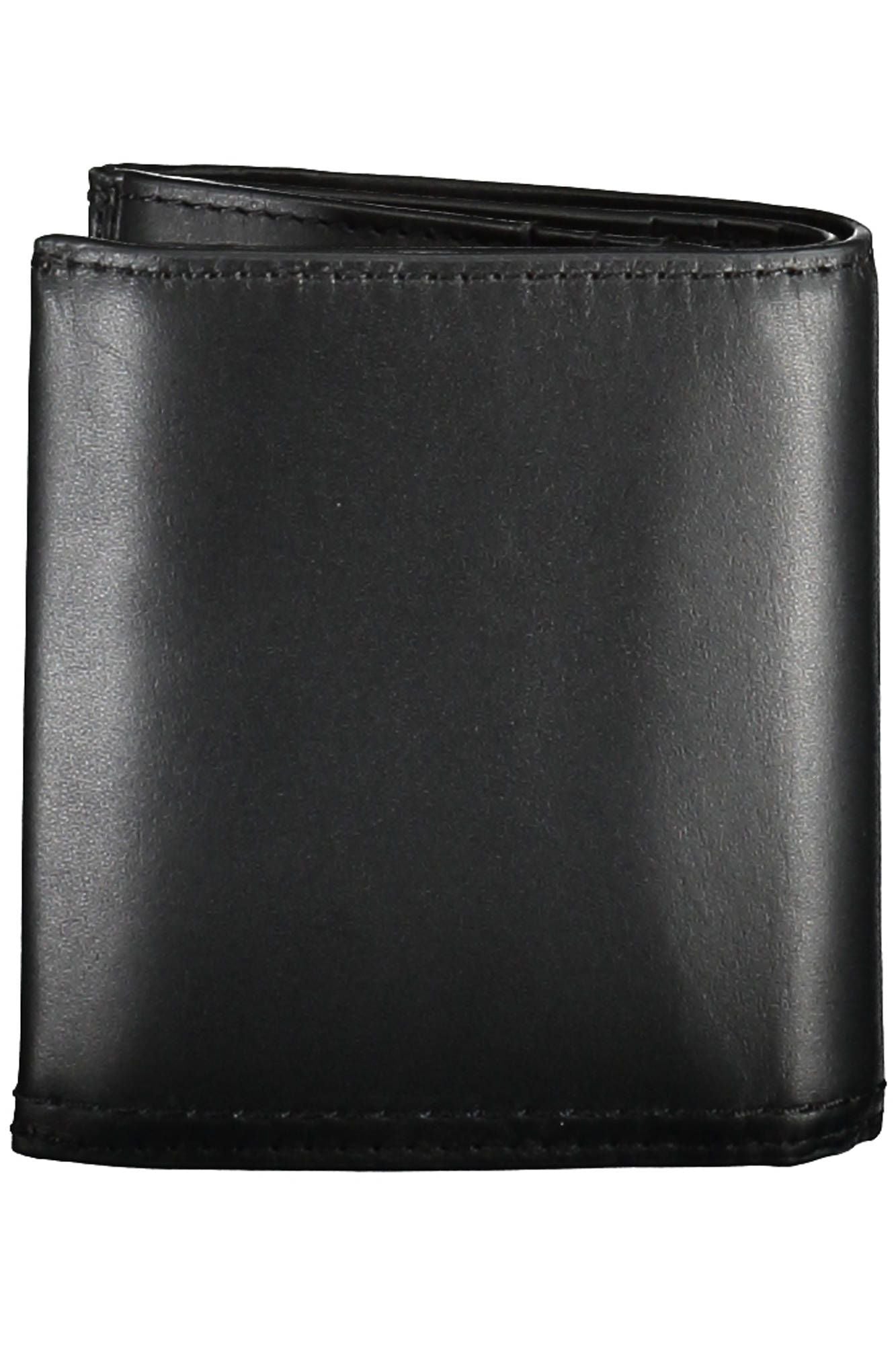 Sleek Black Leather Wallet with RFID Blocker