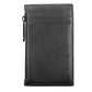 Sleek Leather Zip Wallet in Timeless Black