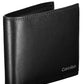 Sleek Black Leather Wallet with RFID Blocker
