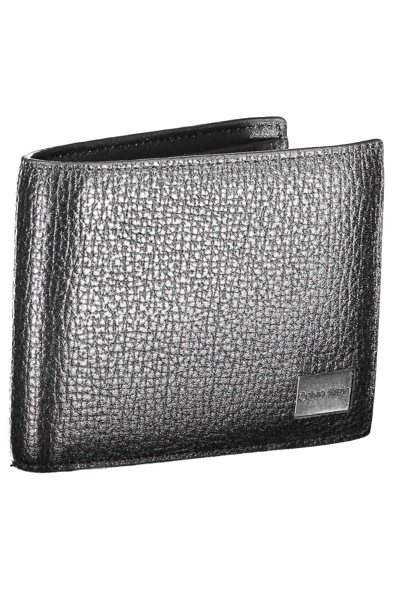 Sleek Black Leather Wallet with RFID Blocker