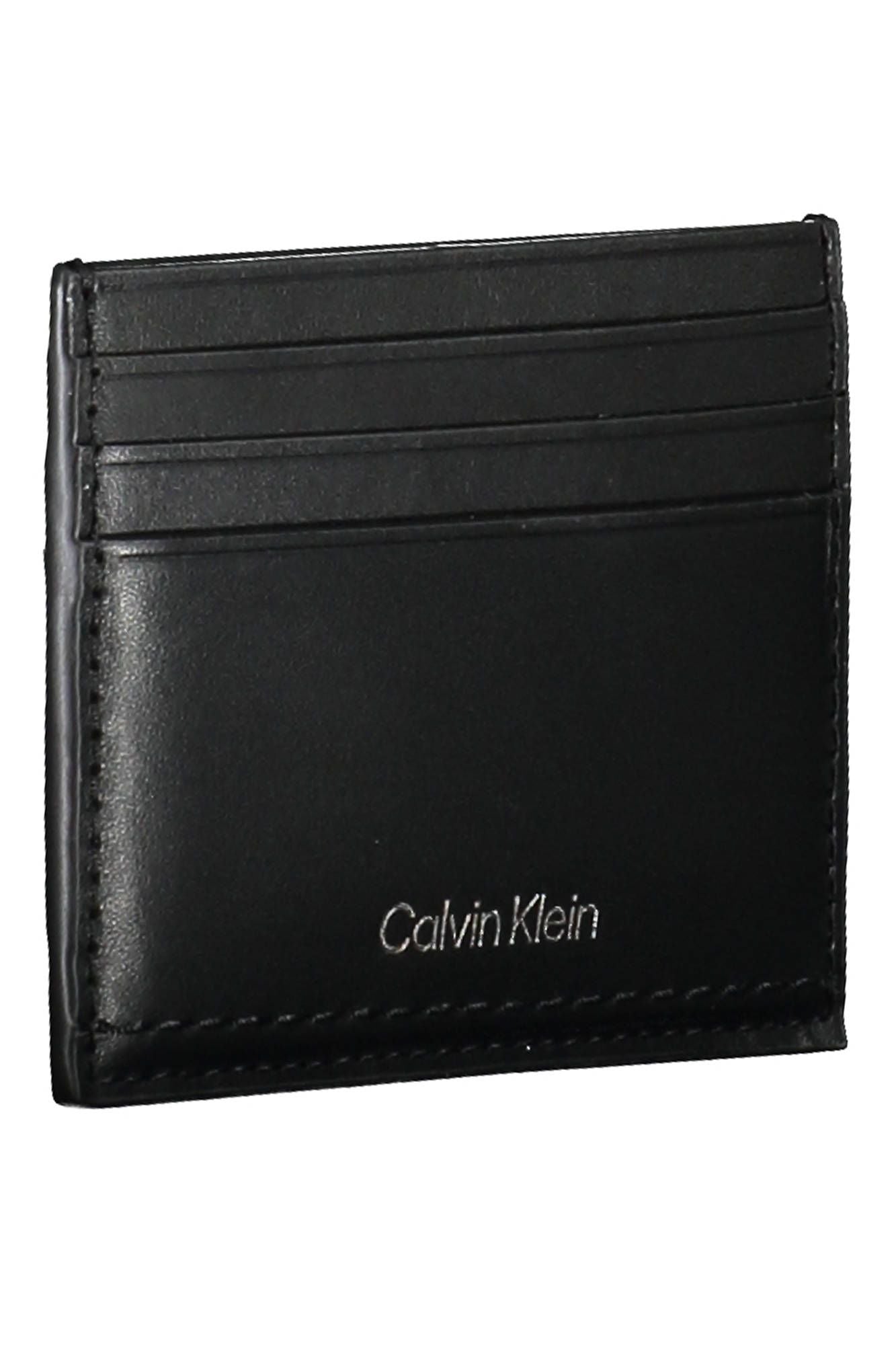 Sleek Black Leather Card Holder