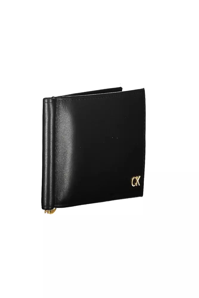 Sleek Black Leather RFID-Blocking Wallet