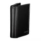Sleek Black Leather Bi-fold Wallet