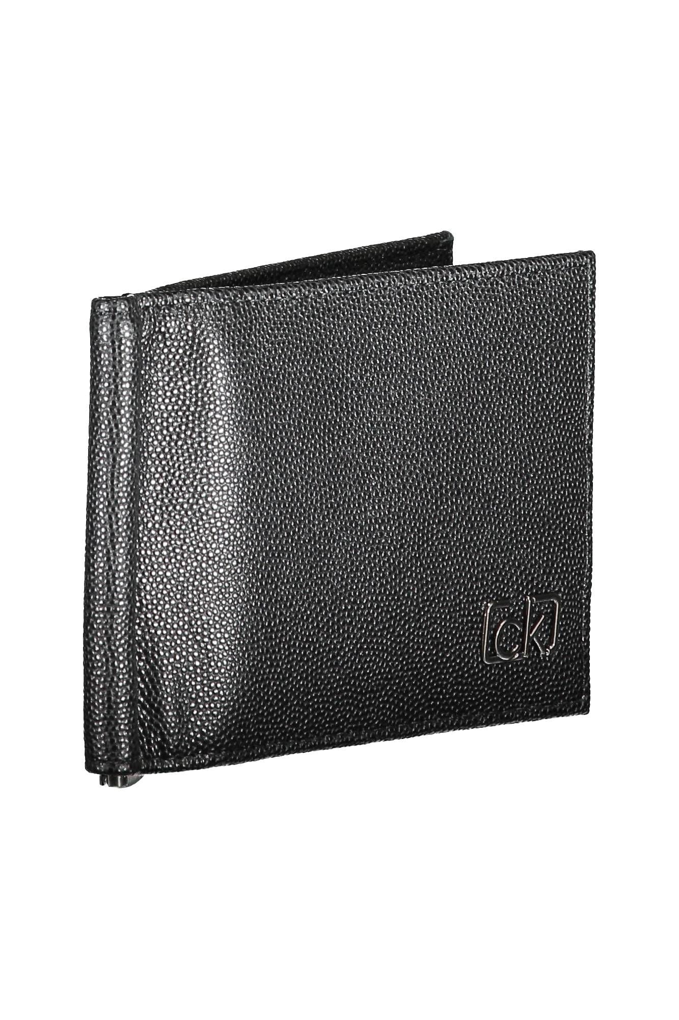 Sleek Black Polyurethane Wallet for Men