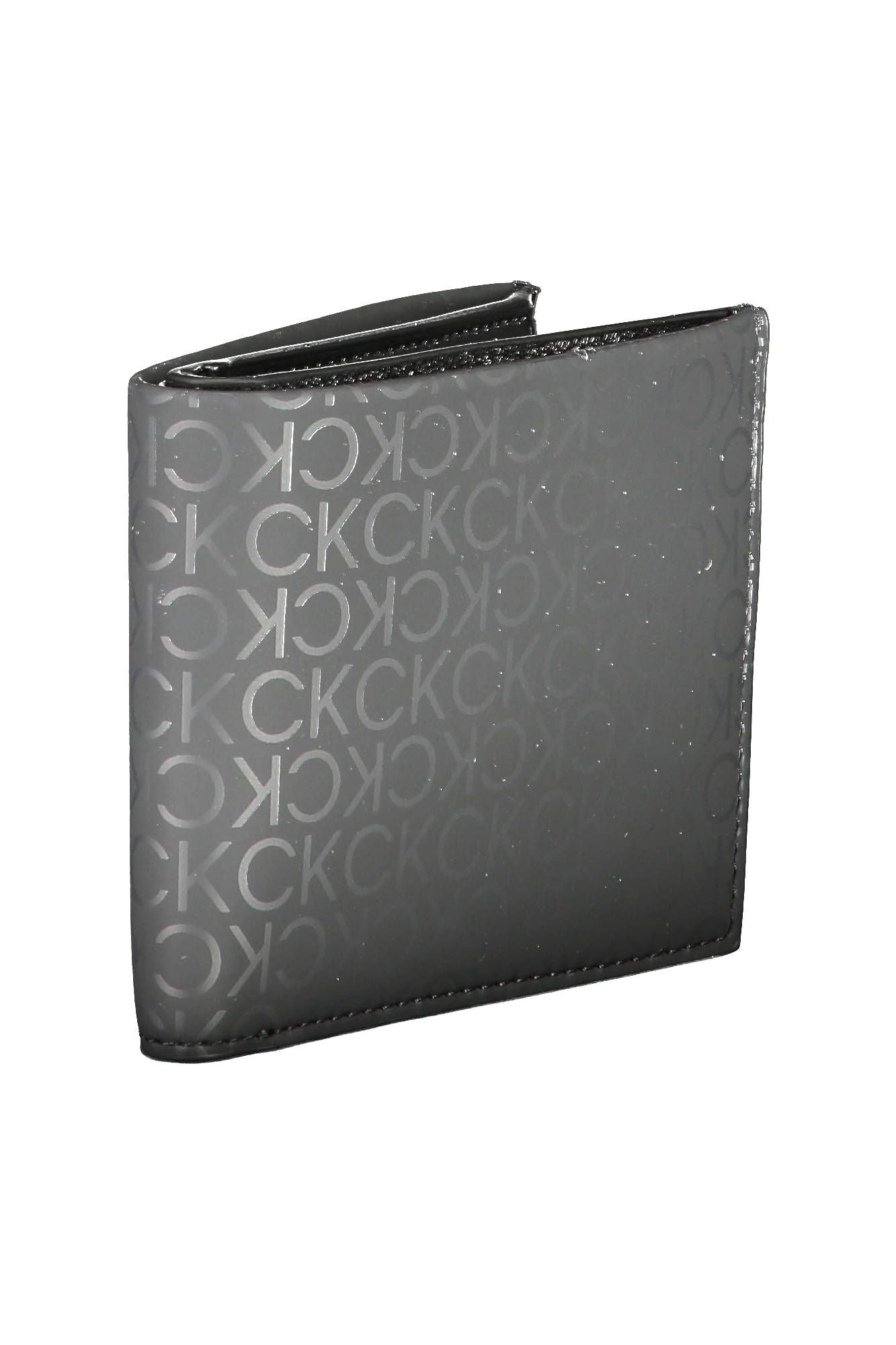 Sleek Black Polyurethane Wallet with RFID Block