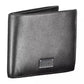 Sleek Black Leather Dual-Compartment Wallet
