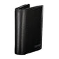 Sleek Black Leather Wallet with RFID Blocker