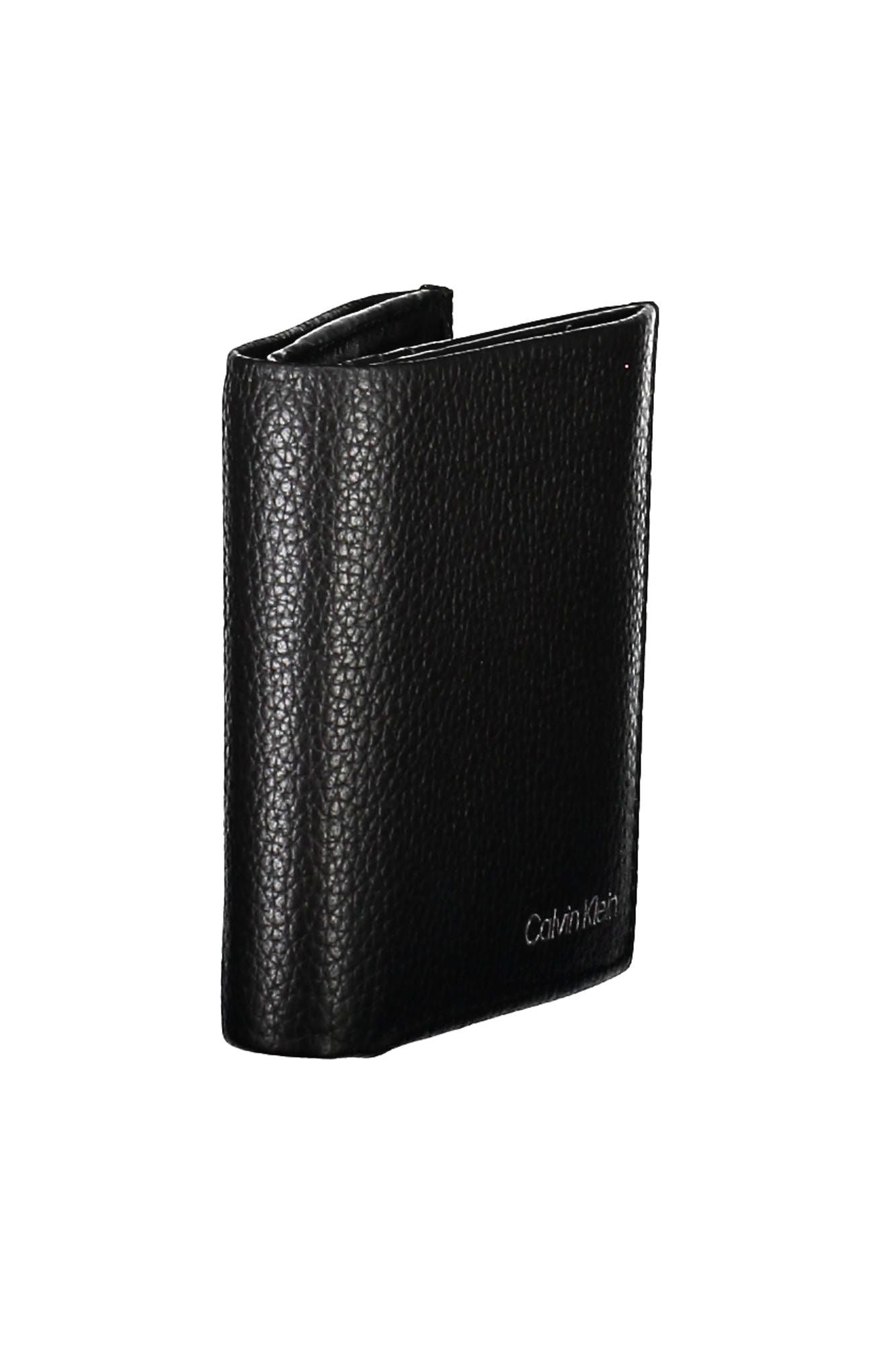 Sleek Black Leather Wallet with RFID Blocker