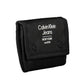 Sleek Black Zip Wallet with Print and Logo Detailing