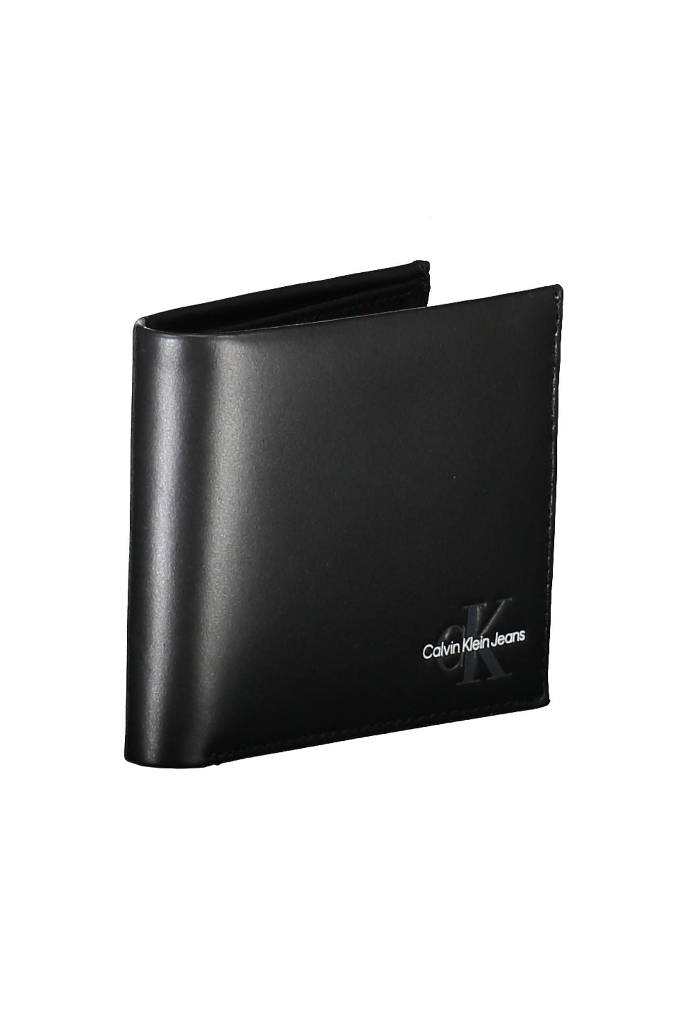 Sophisticated Leather Wallet with Printed Logo