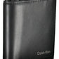 Sleek Black Leather Wallet with RFID Blocker