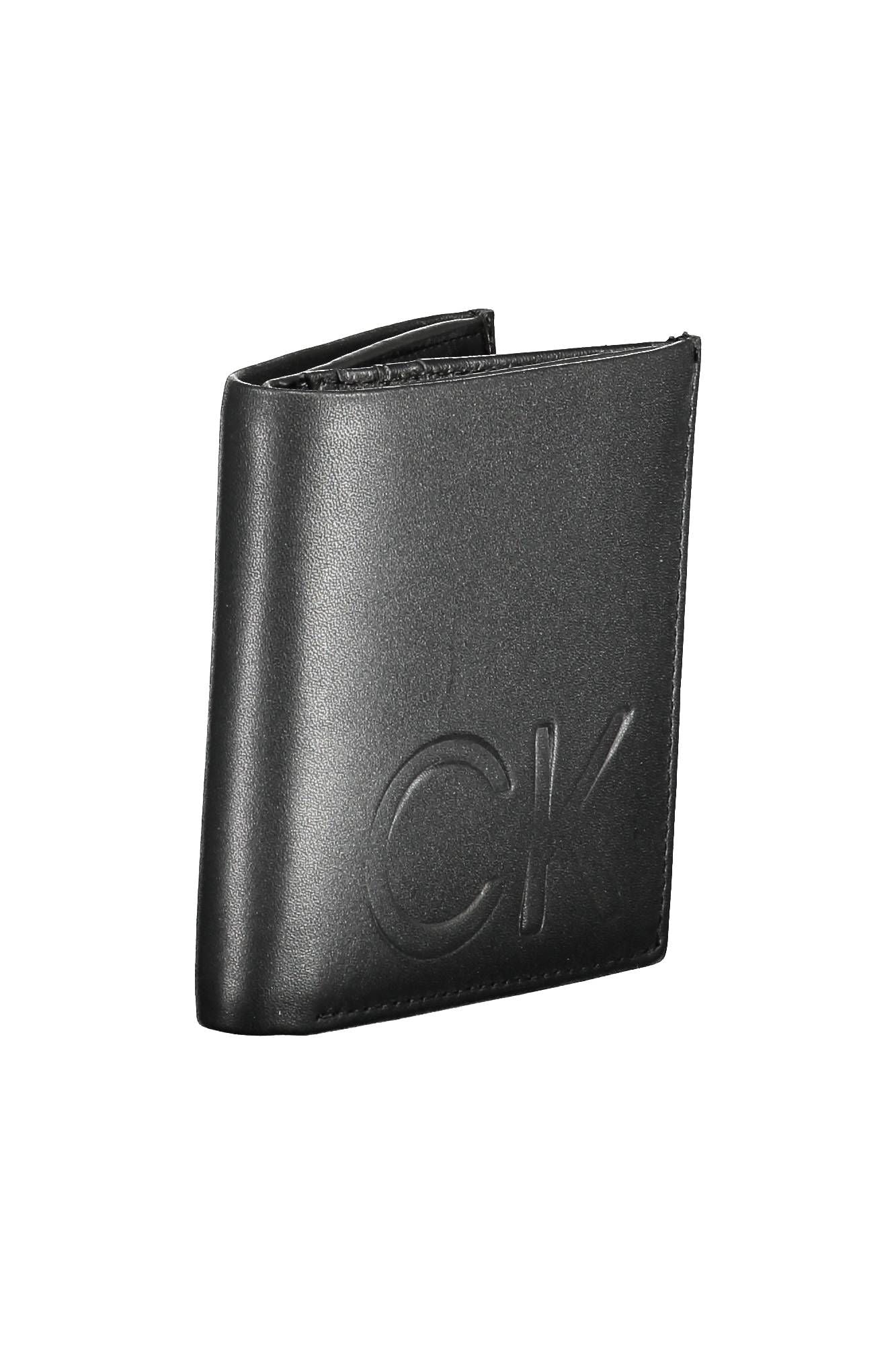 Sleek Black Leather Wallet with RFID Block