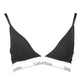 Chic Black Cotton Triangle Bra
