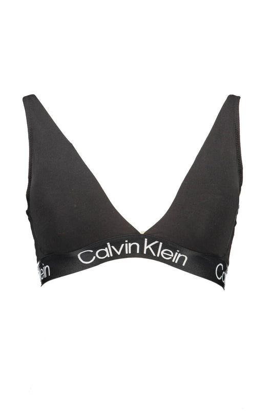 Chic Black Triangle Bra with Contrasting Details